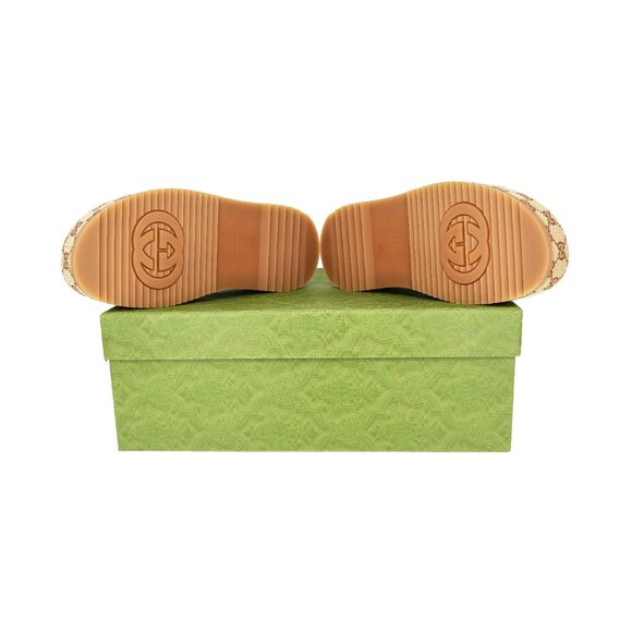 Gucci 573018 Women's GG Canvas Platform Slide Sandals - Picture 14 of 16